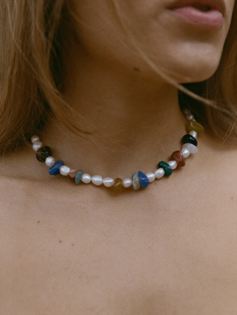 corilux Rivière Necklace – Minimal Beaded Chain Choker